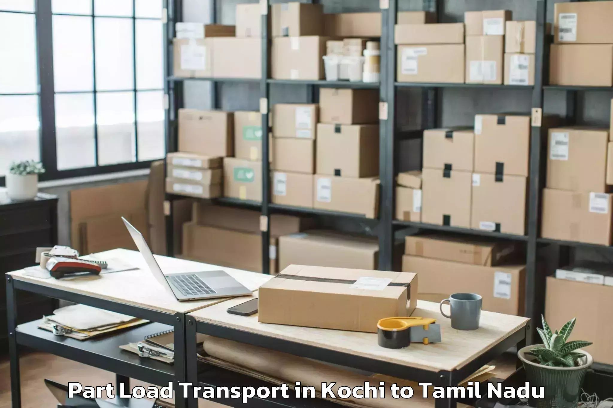 Professional Kochi to Tiruvallur Part Load Transport